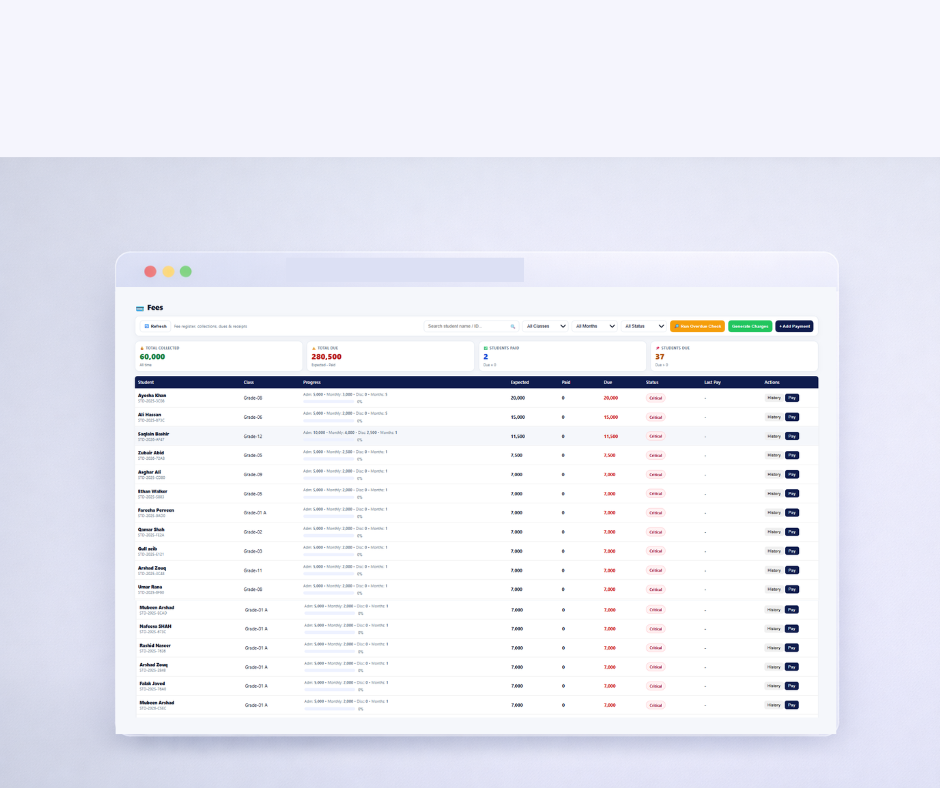 Fee Structure Configuration